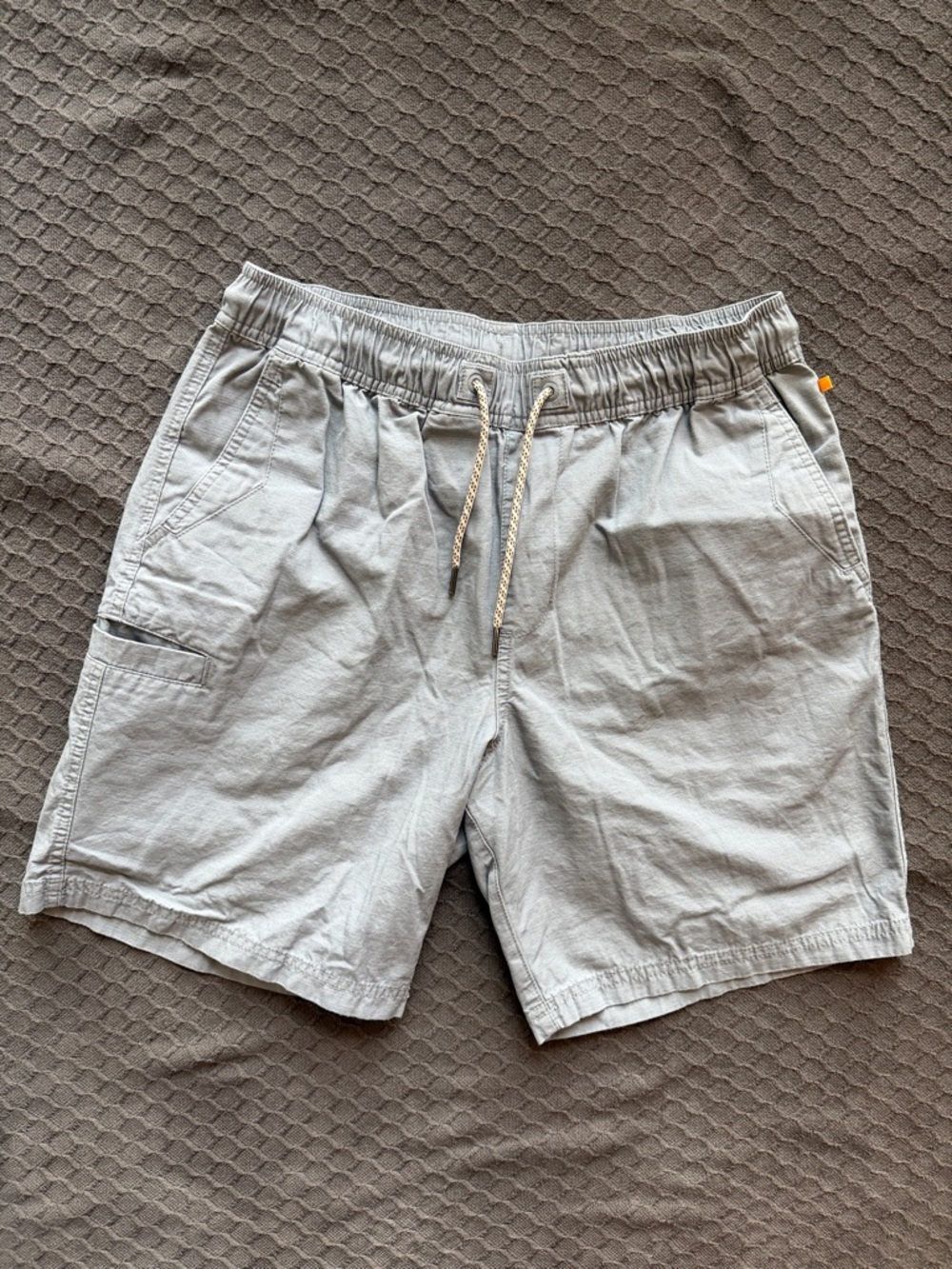 Quiksilver Waterman Light Gray Elastic Waist Drawstring Shorts